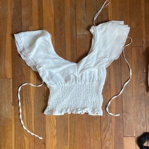 White h and m blouse